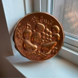 Vintage copper jello mold. Fruit bowl.